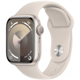 Apple Watch Series 9 45mm Aluminum Sport Band, Starlight, M/L